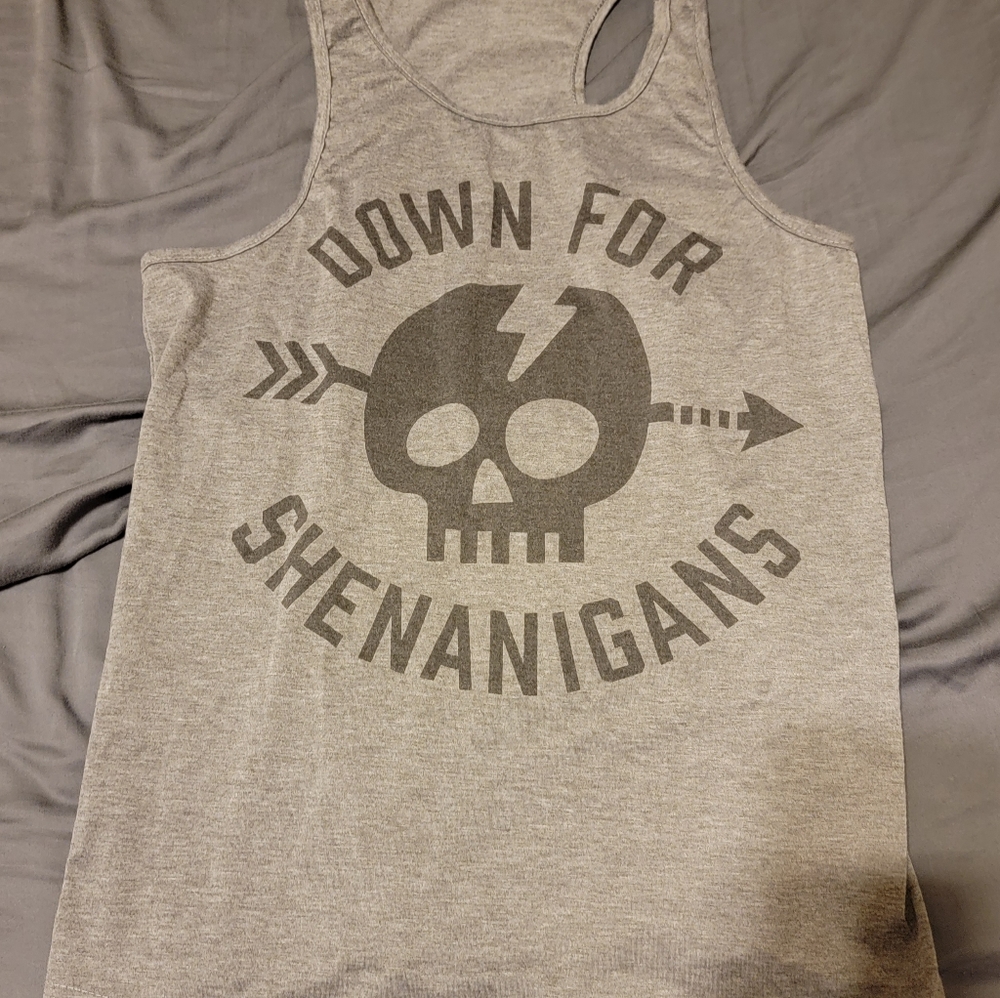 Down for shenanigans tank top